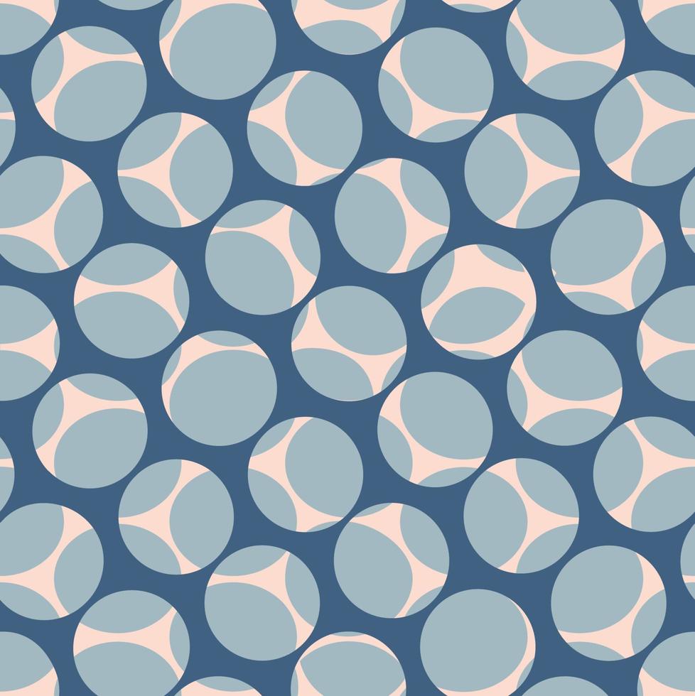 Abstract ornamental seamless pattern. Stylish geometric background with round shapes. Artistic bubbles backdrop vector