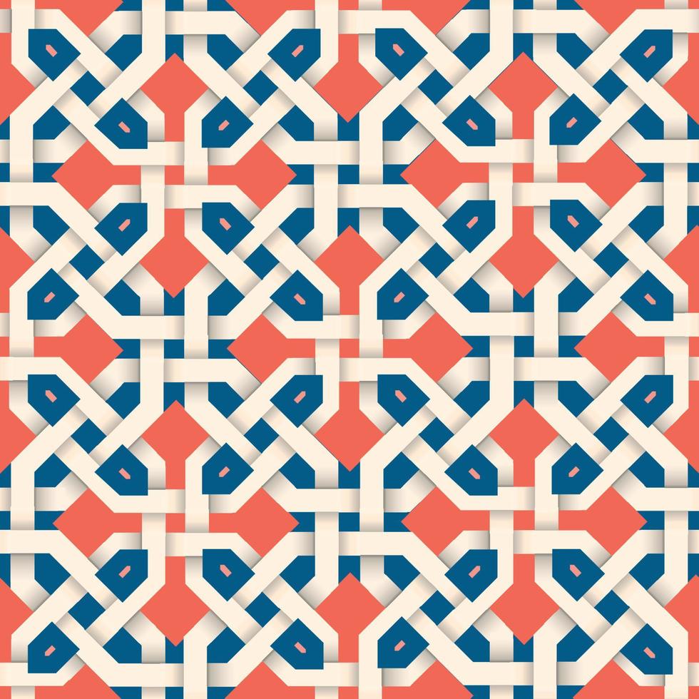 Abstract  arabesque line seamless pattern in celtic style. Stylish ornamental backdrop with intertwining lines. Good for interior decoration in ethnic style vector