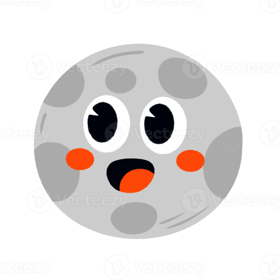 Full moon kawaii weather icon. png