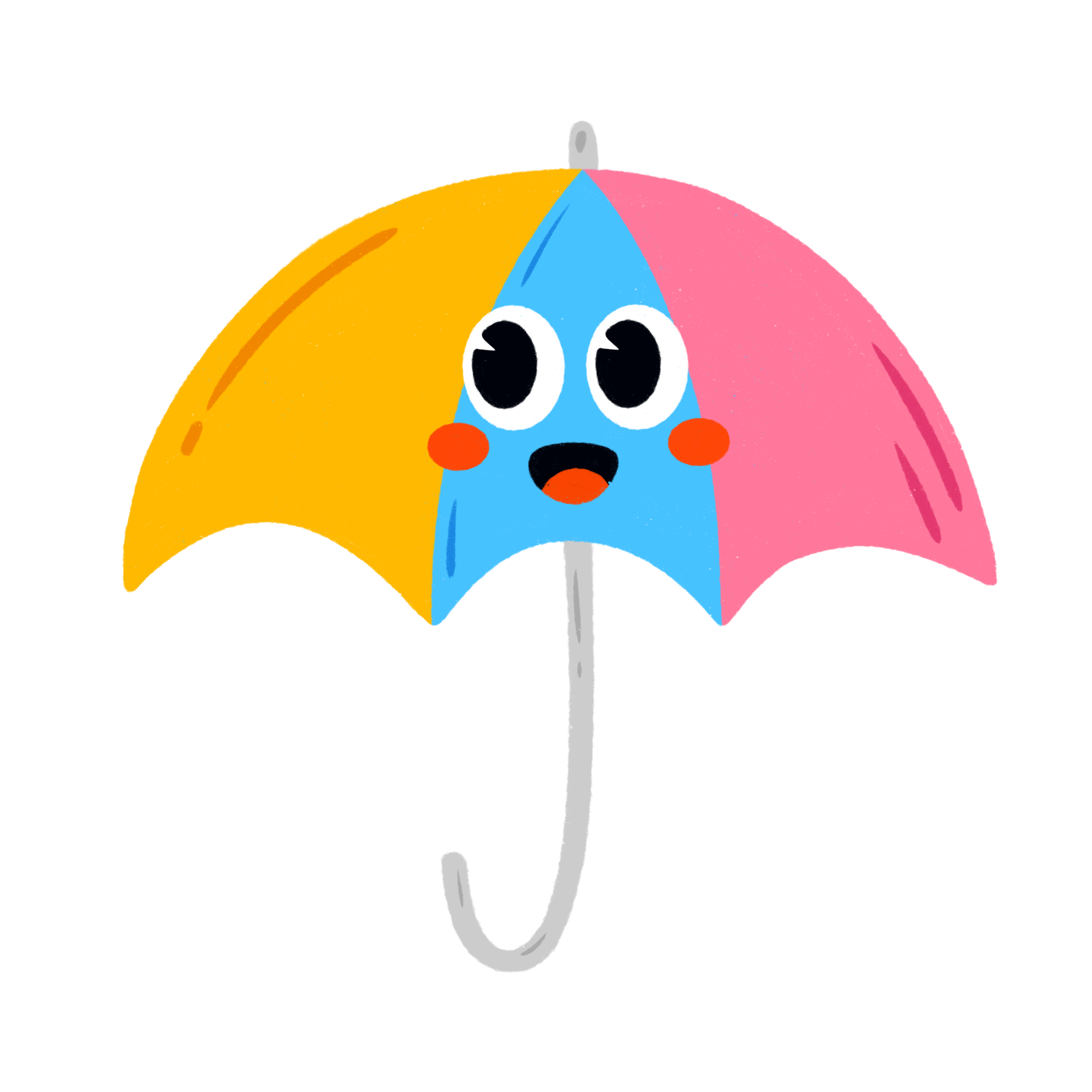 Cartoon umbrella character icon. 20953208 PNG