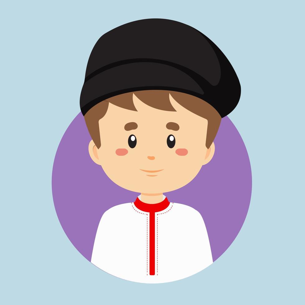 avatar de un ruso personaje vector