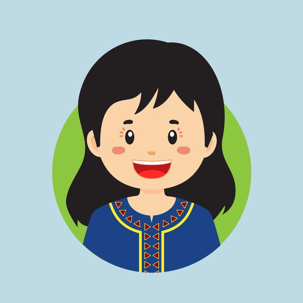 avatar de un Singapur personaje vector