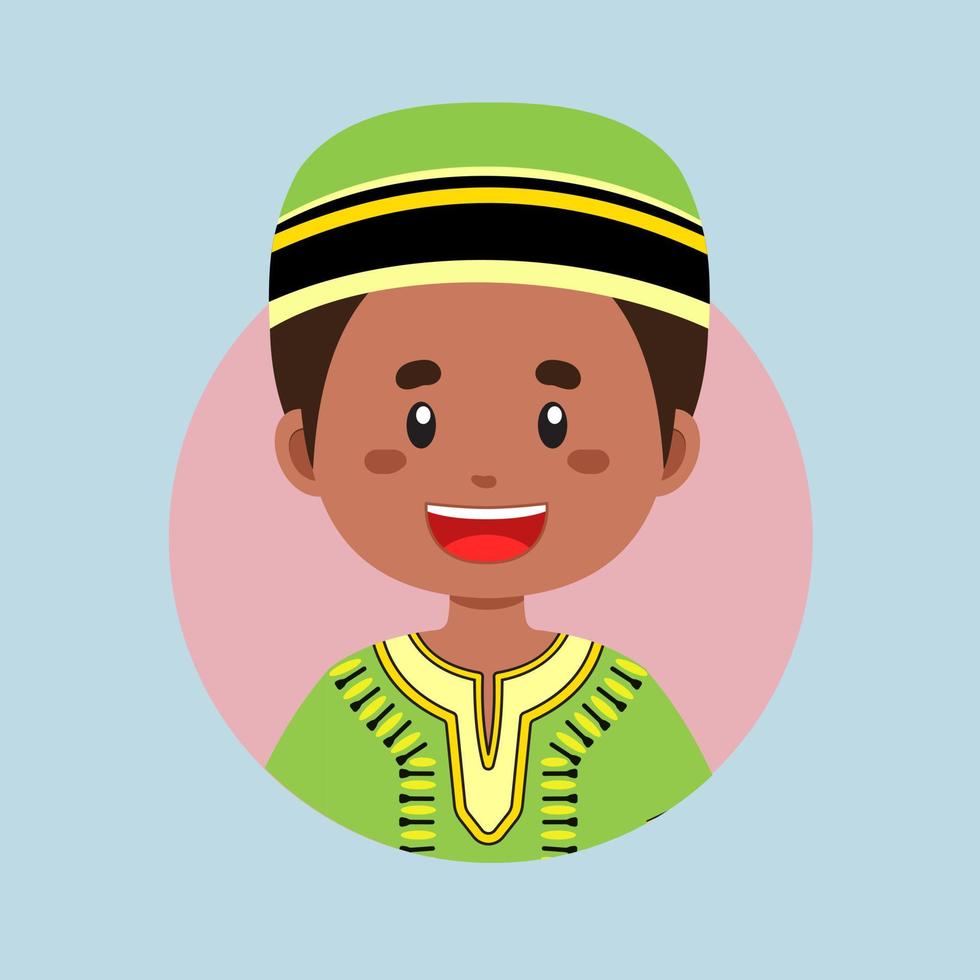 avatar de un sur africano personaje vector