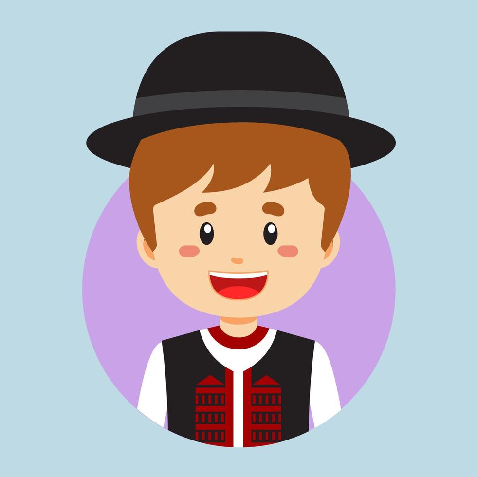 avatar de un Eslovaquia personaje vector