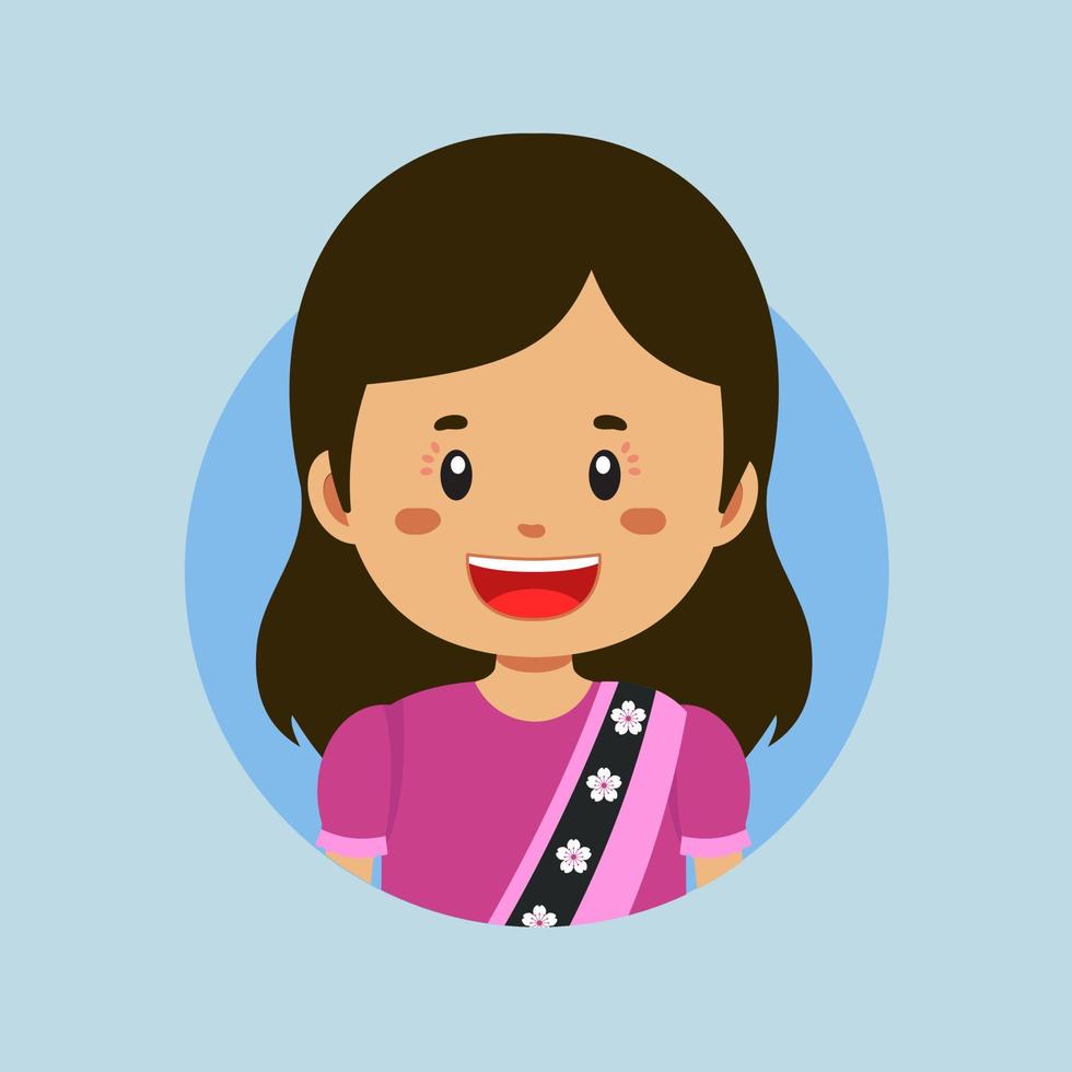 Avatar of a Sri Lanka Character vector
