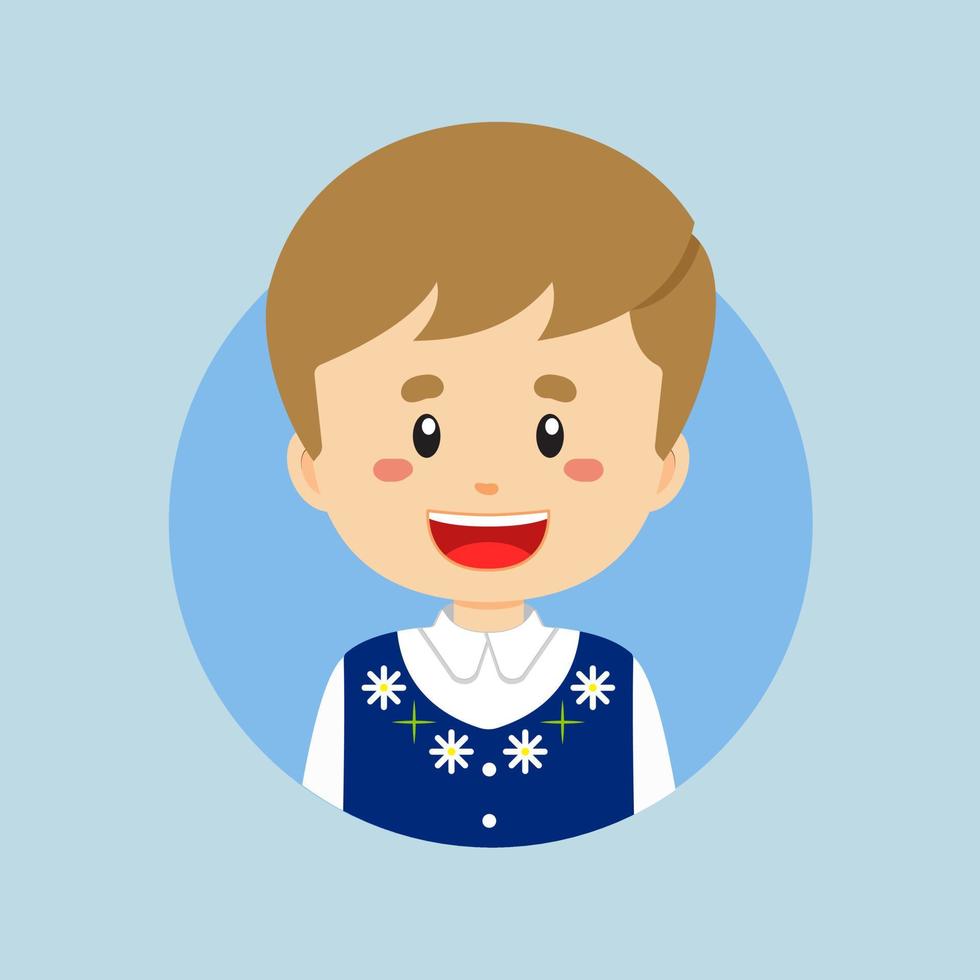 Avatar of a Swedian Character vector