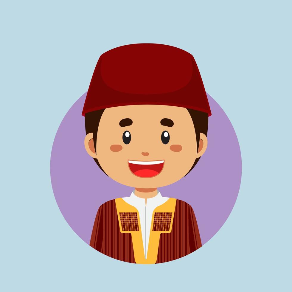 Avatar of a Tunisian Character vector