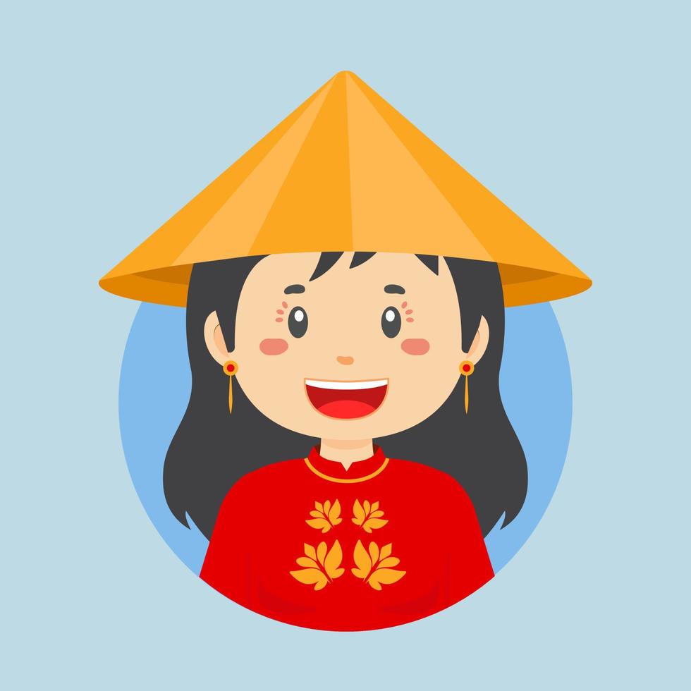 Avatar of a Vietnam Character vector