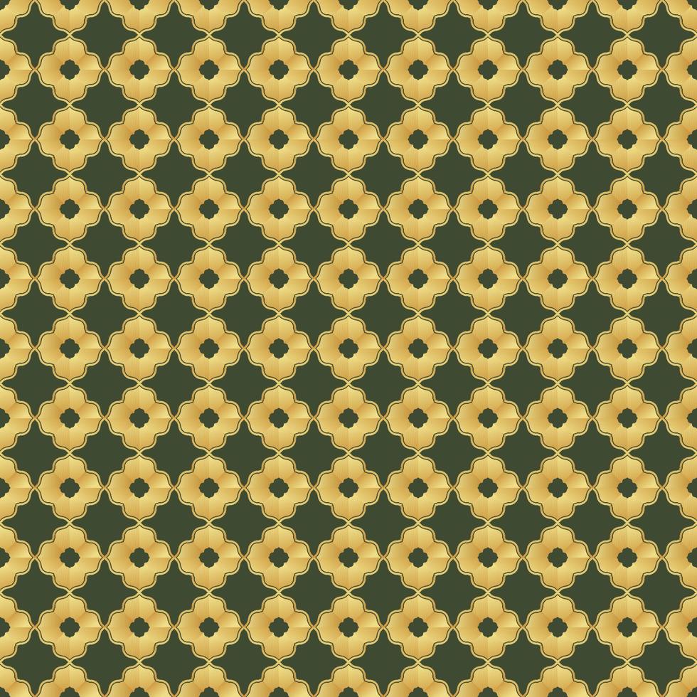 geometric flower abstract islamic tile seamless pattern background in elegant gold color vector