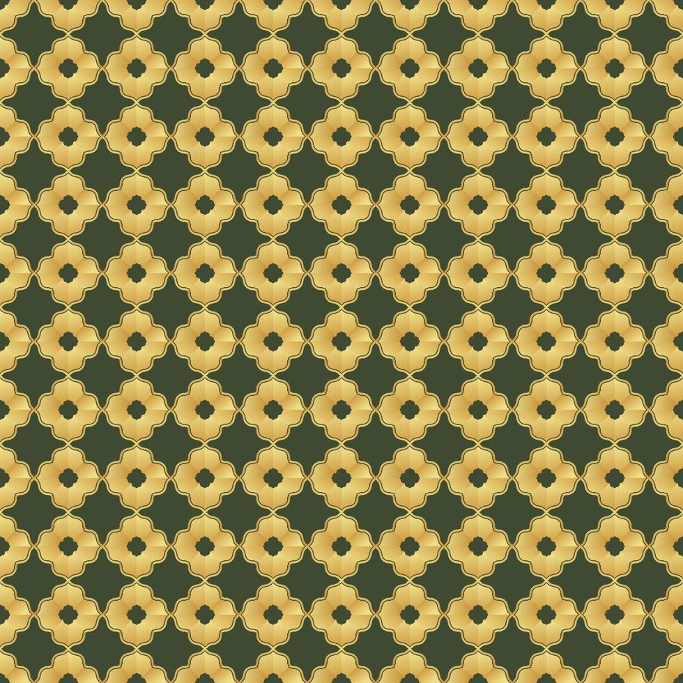 geometric flower abstract islamic tile seamless pattern background in elegant gold color vector