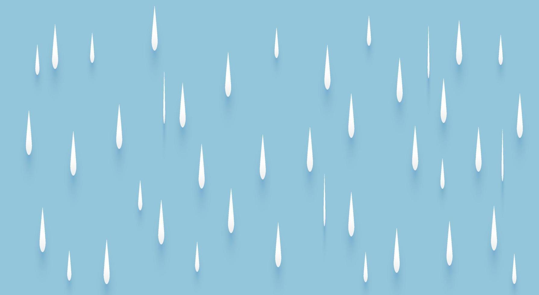 fuertes lluvias en el cielo oscuro, temporada de lluvias, nubes y tormentas, fondo natural del clima, desastre natural de inundaciones, ilustración vectorial. vector