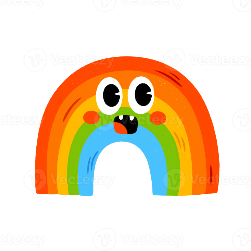 Rainbow cartoon icon funny symbol. png
