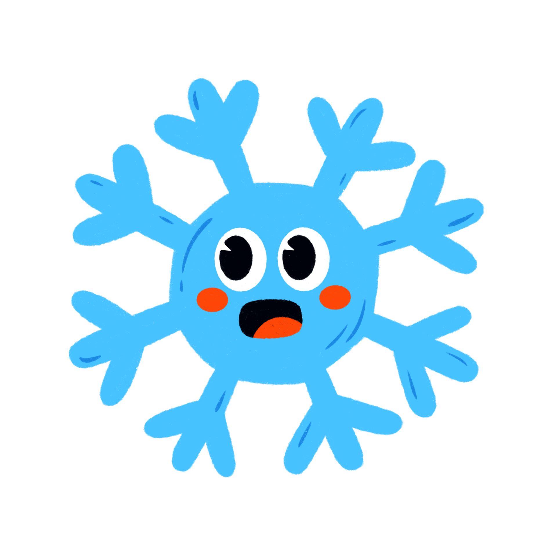 Cute Snowflake character cartoon. 20953405 PNG