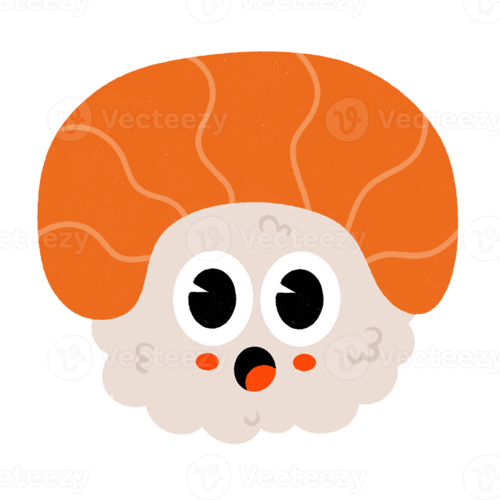 Kawaii sushi rolls sashimi png