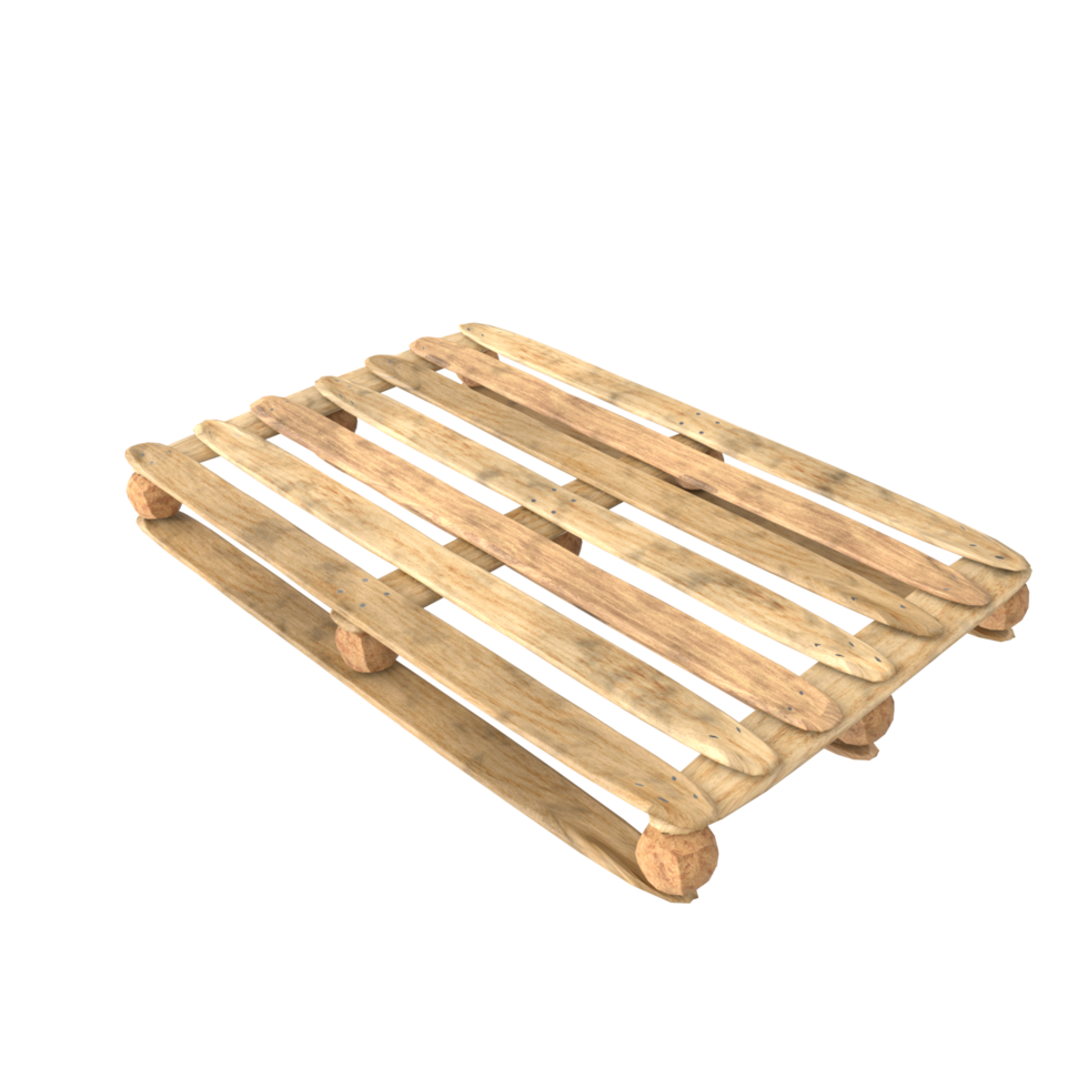 Wooden pallet isolated on transparent png