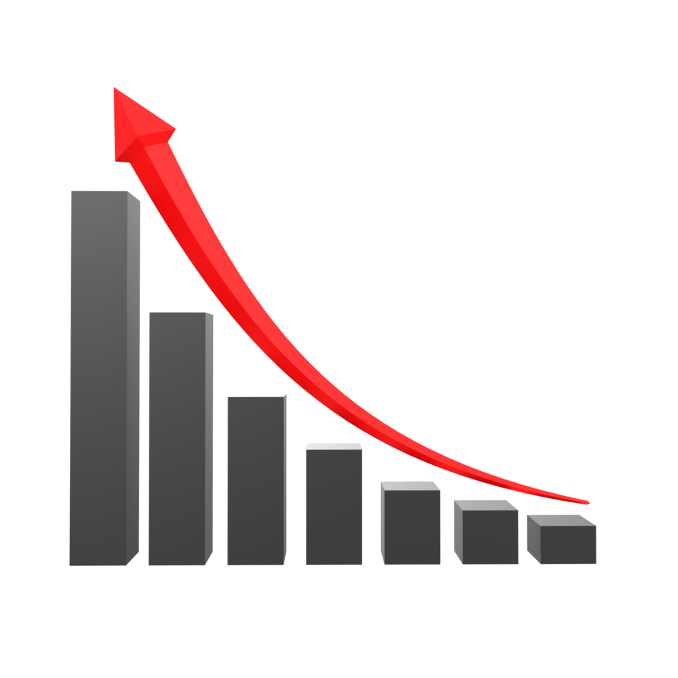 gráfico de negócios com seta png