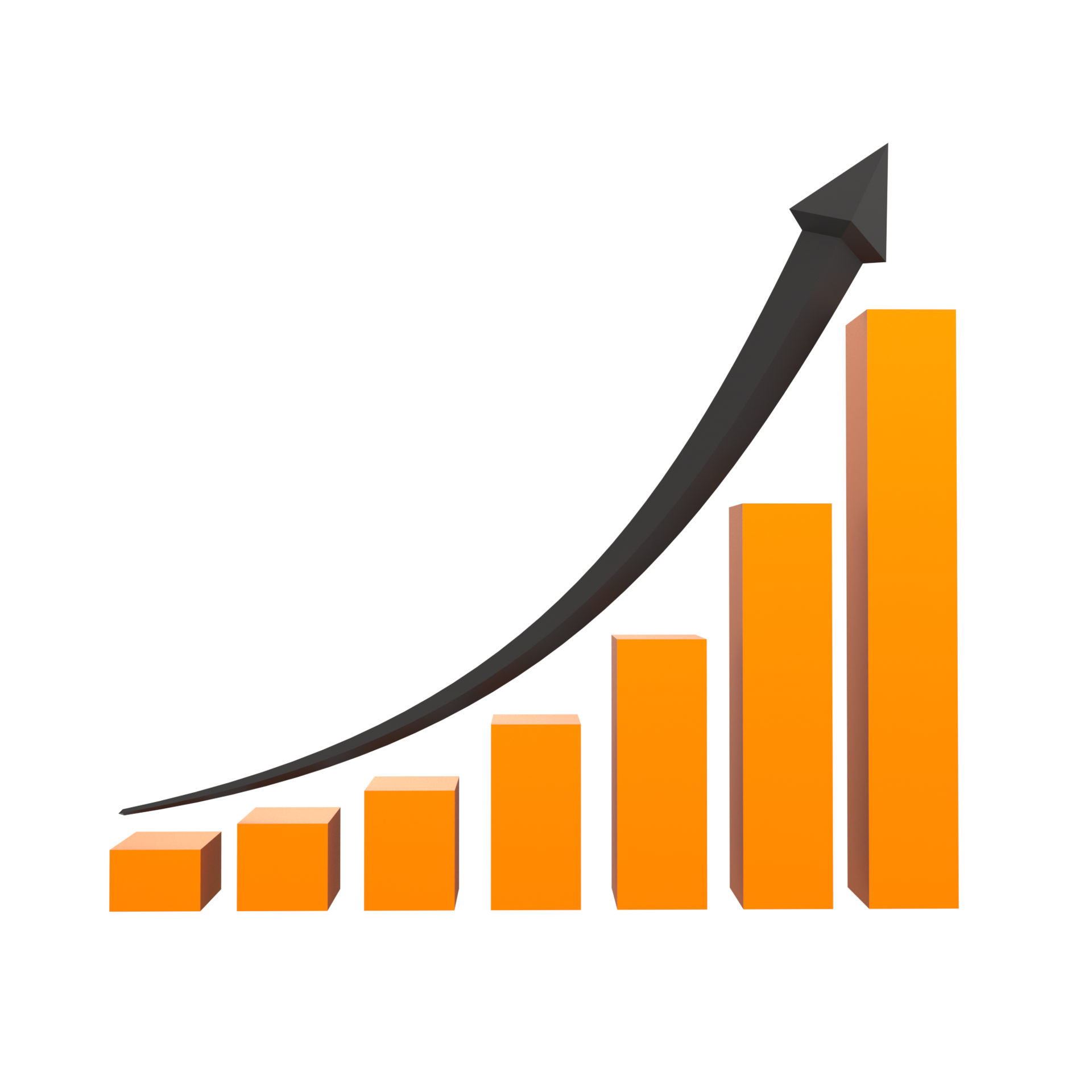 business chart with arrow 20953644 PNG