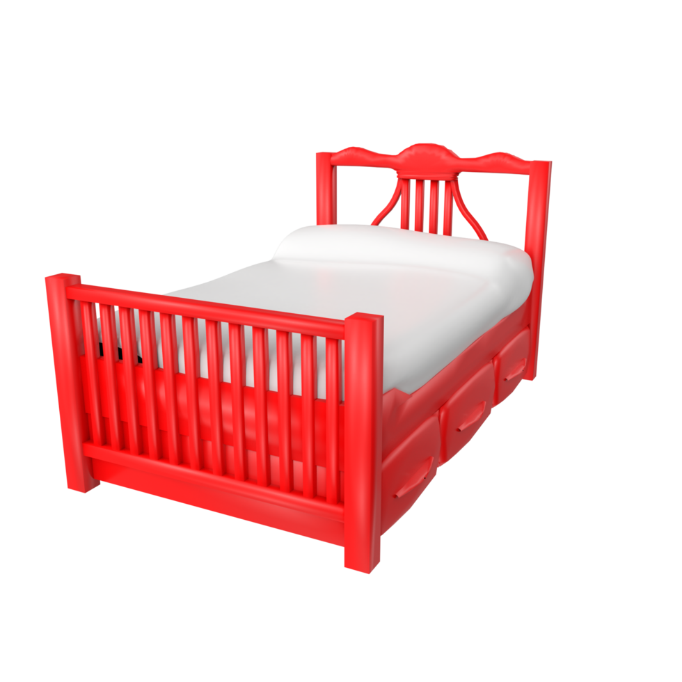 Bed isolated on transparent background png