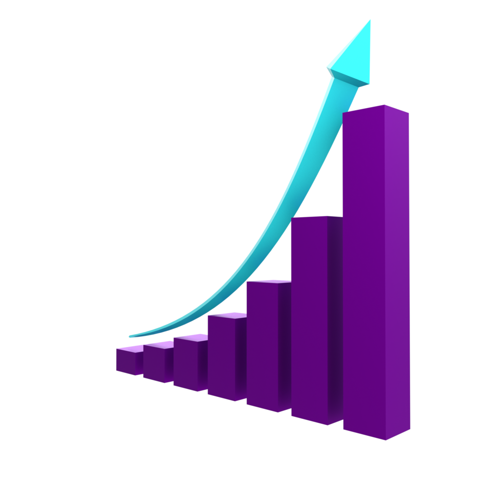 business chart with arrow png