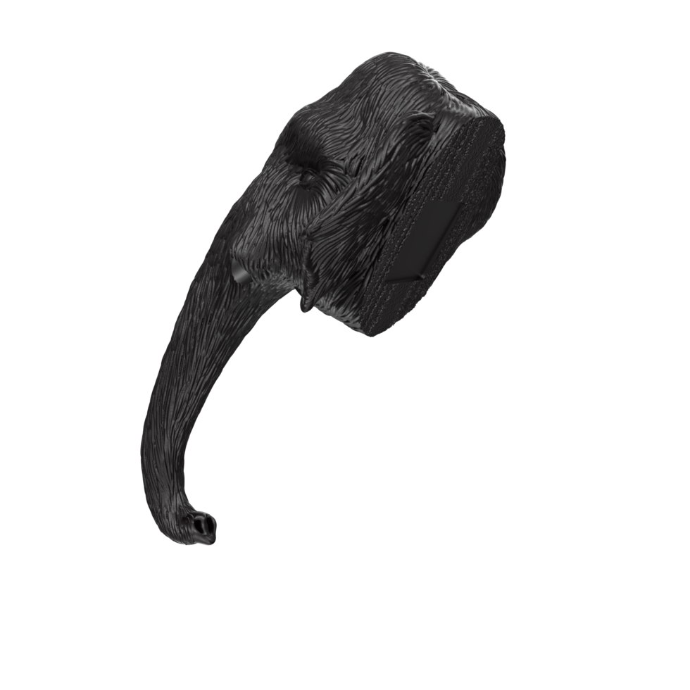 Mammoth head isolated on transparent png