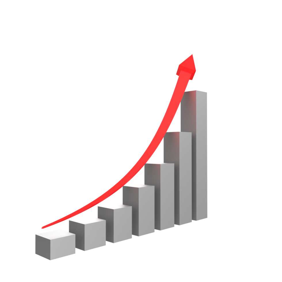 gráfico de negócios com seta png