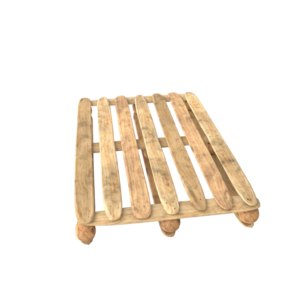 Wooden pallet isolated on transparent png