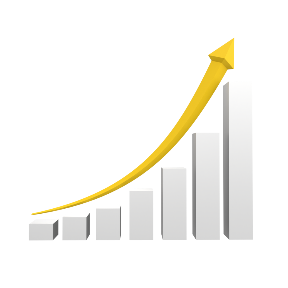 gráfico de negócios com seta png