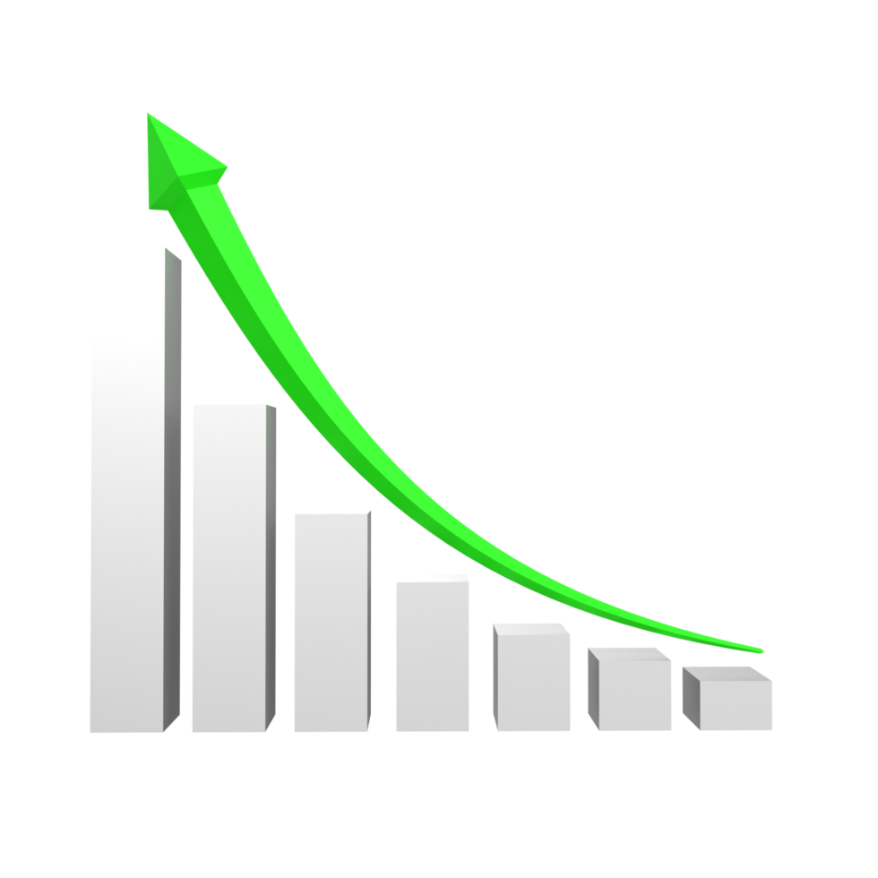 gráfico de negócios com seta png