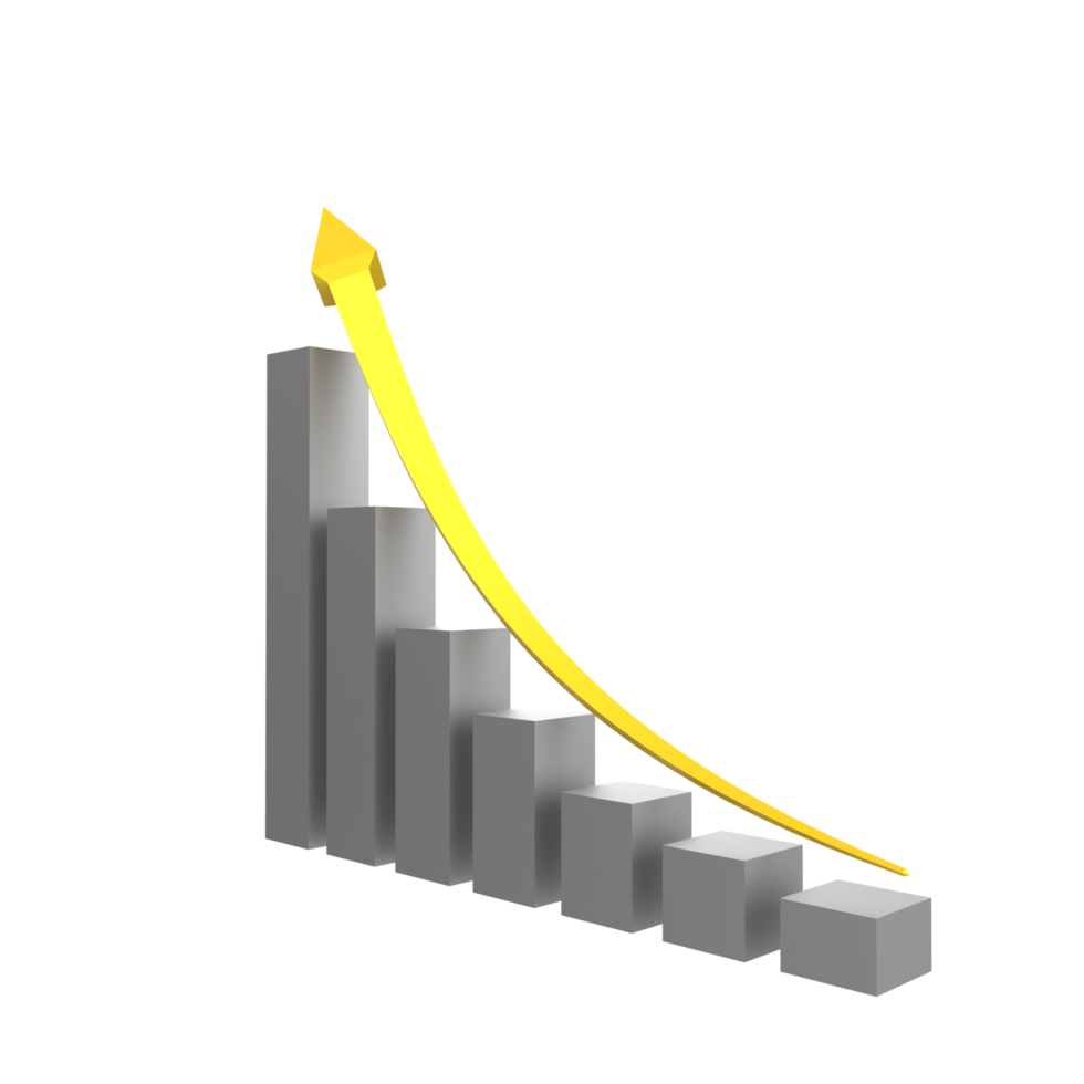 gráfico de negócios com seta png