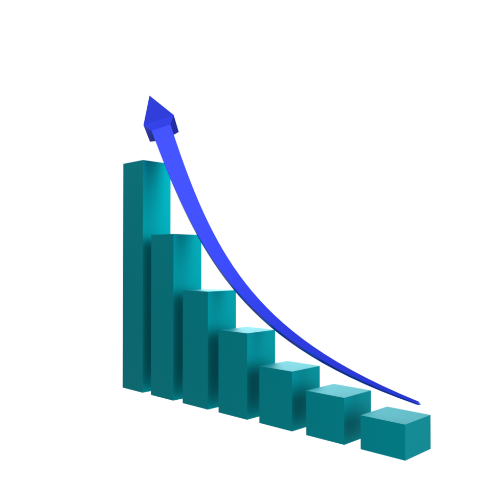 business chart with arrow png