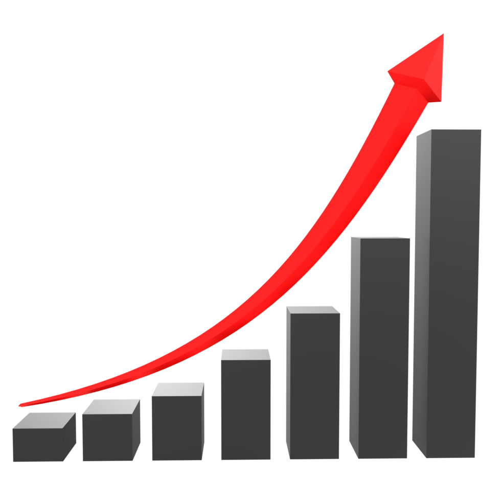 Geschäftsdiagramm mit Pfeil png
