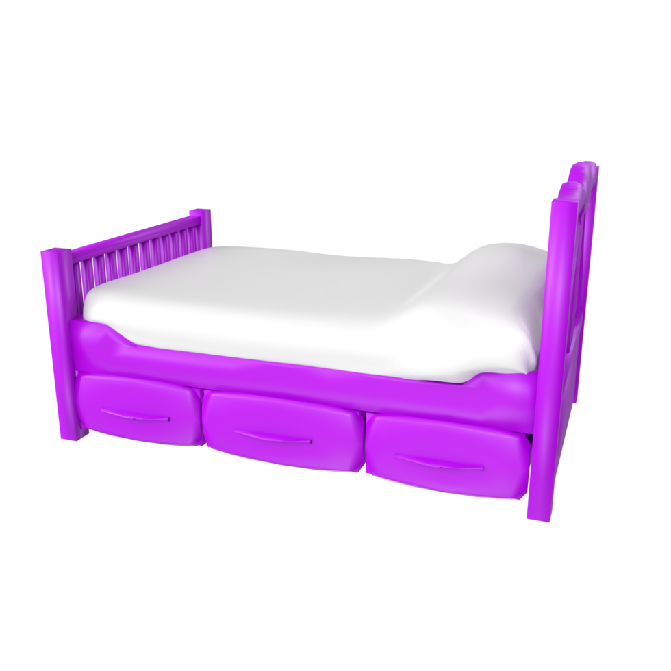 Bed isolated on transparent background png