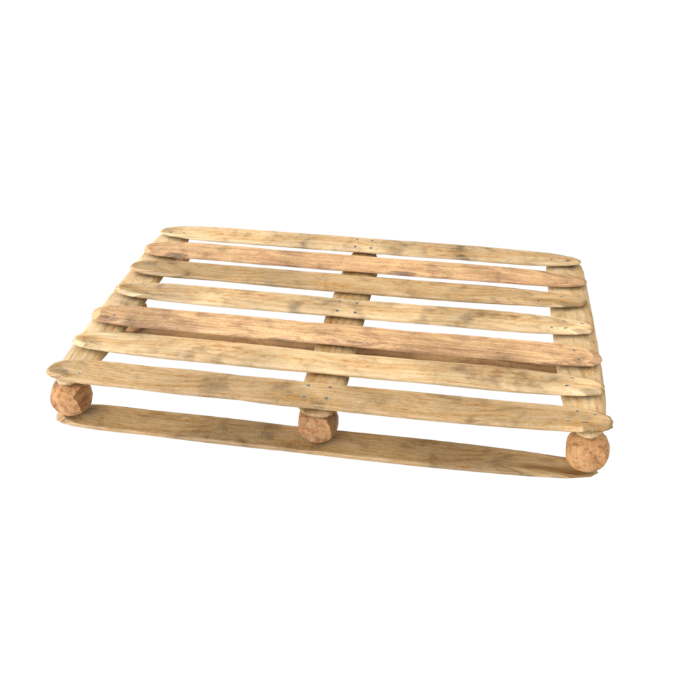 Wooden pallet isolated on transparent png