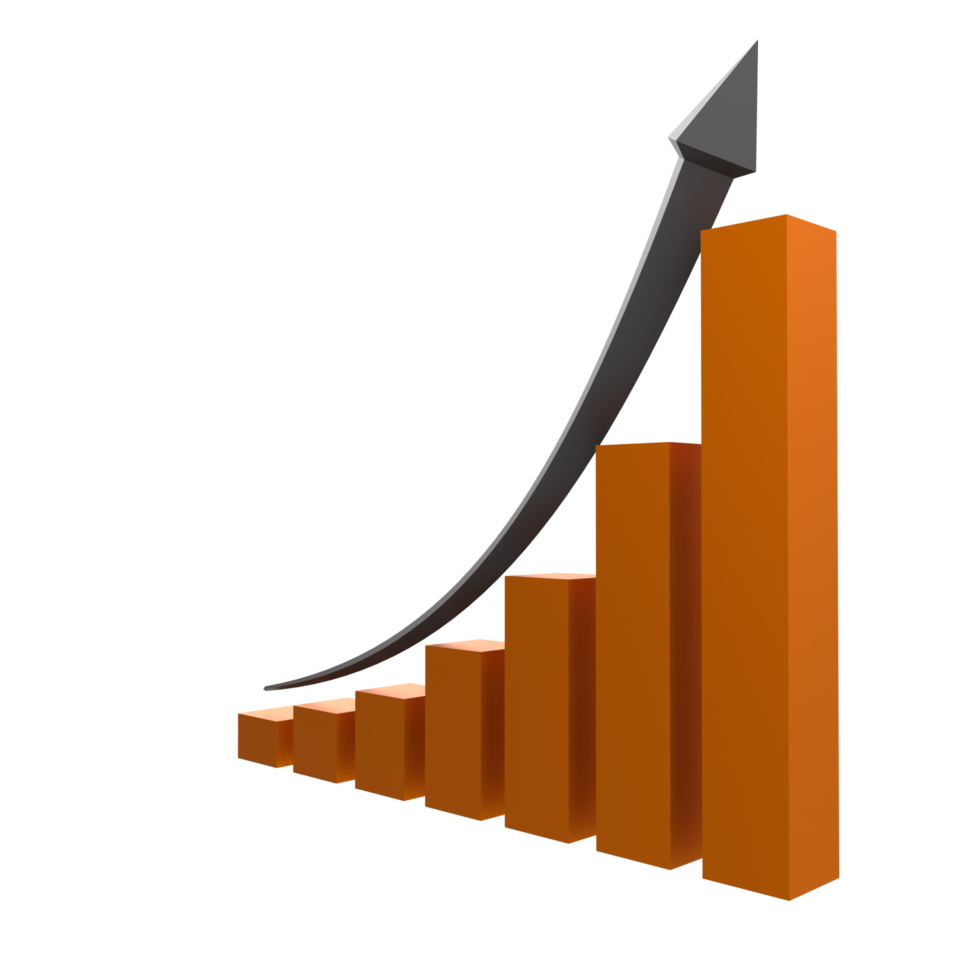business chart with arrow png