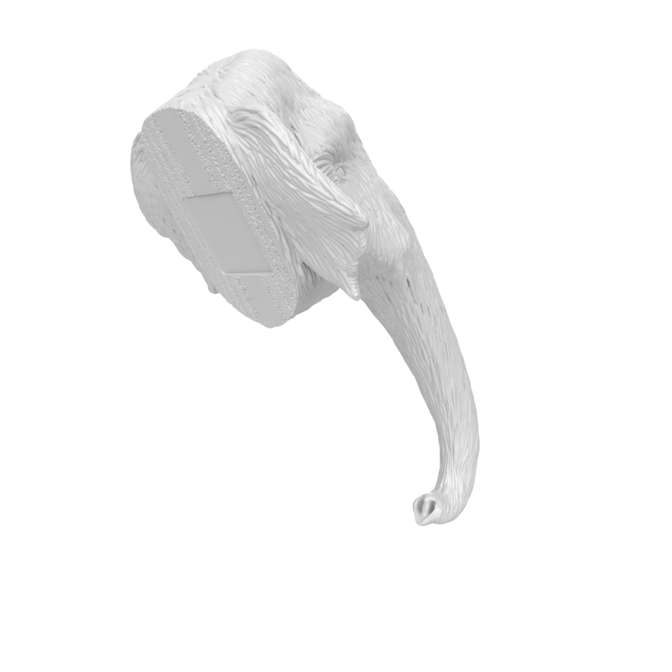 Mammoth head isolated on transparent png
