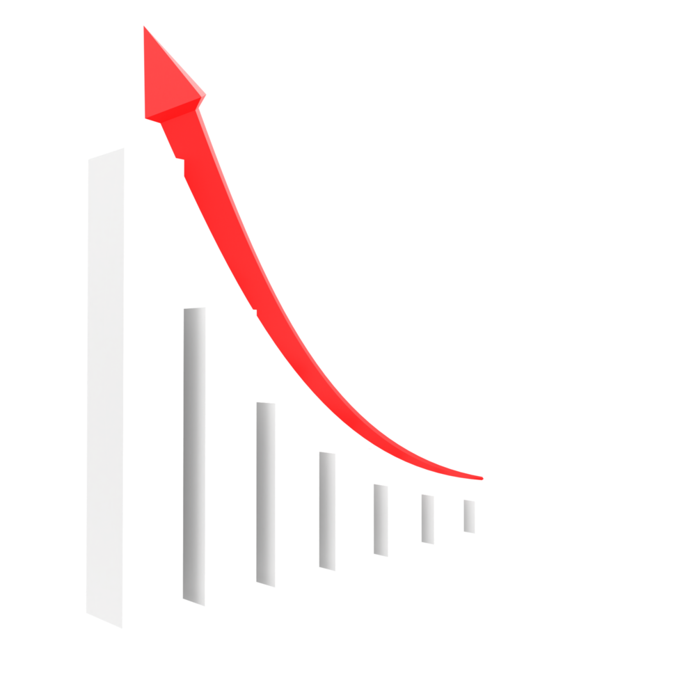 business chart with arrow png