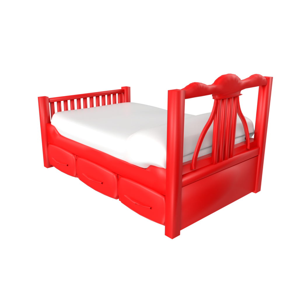 Bed isolated on transparent background png