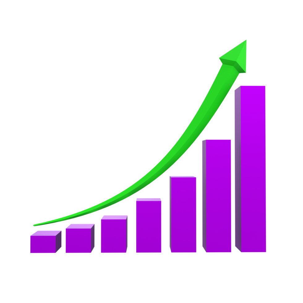 business chart with arrow png