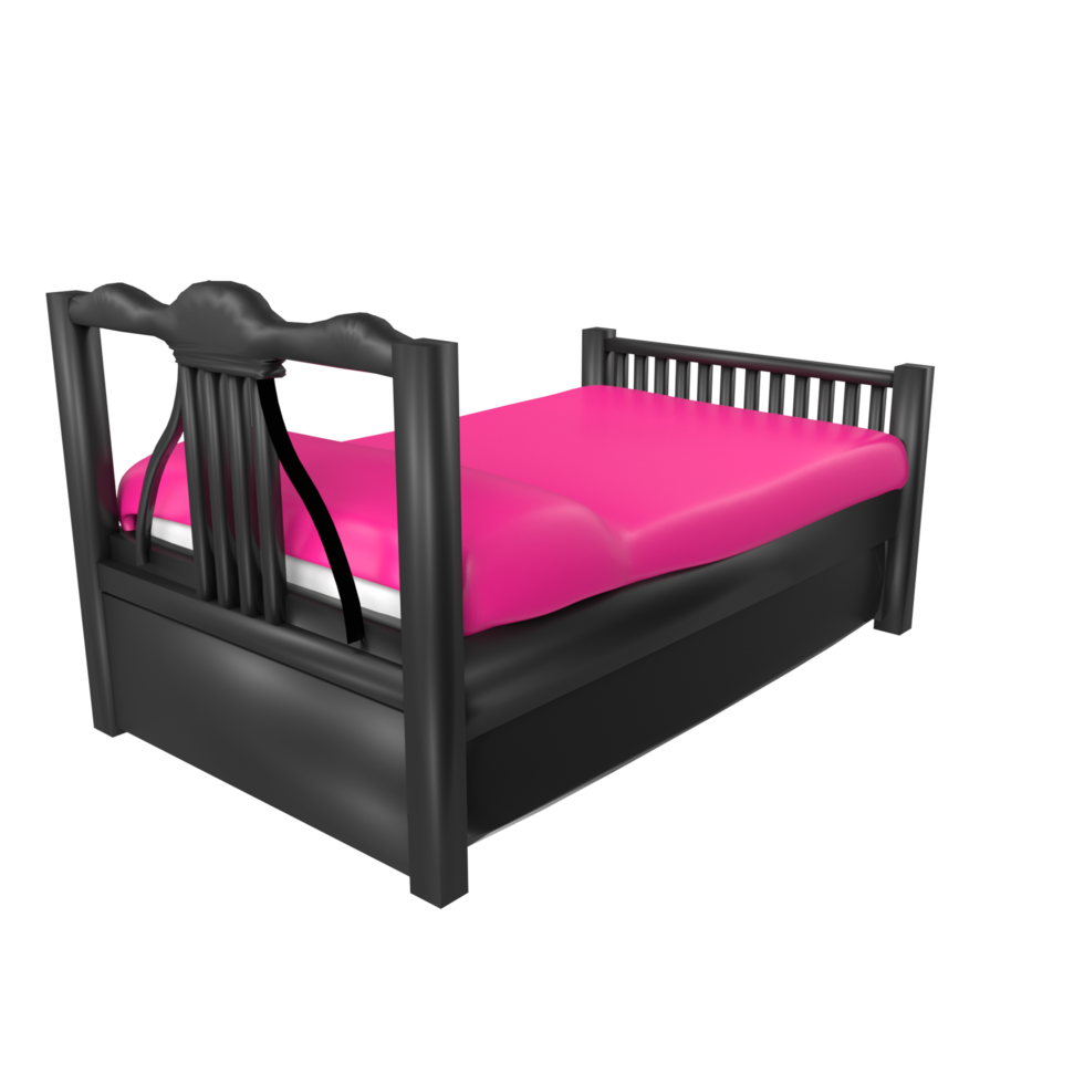 Bed isolated on transparent background png