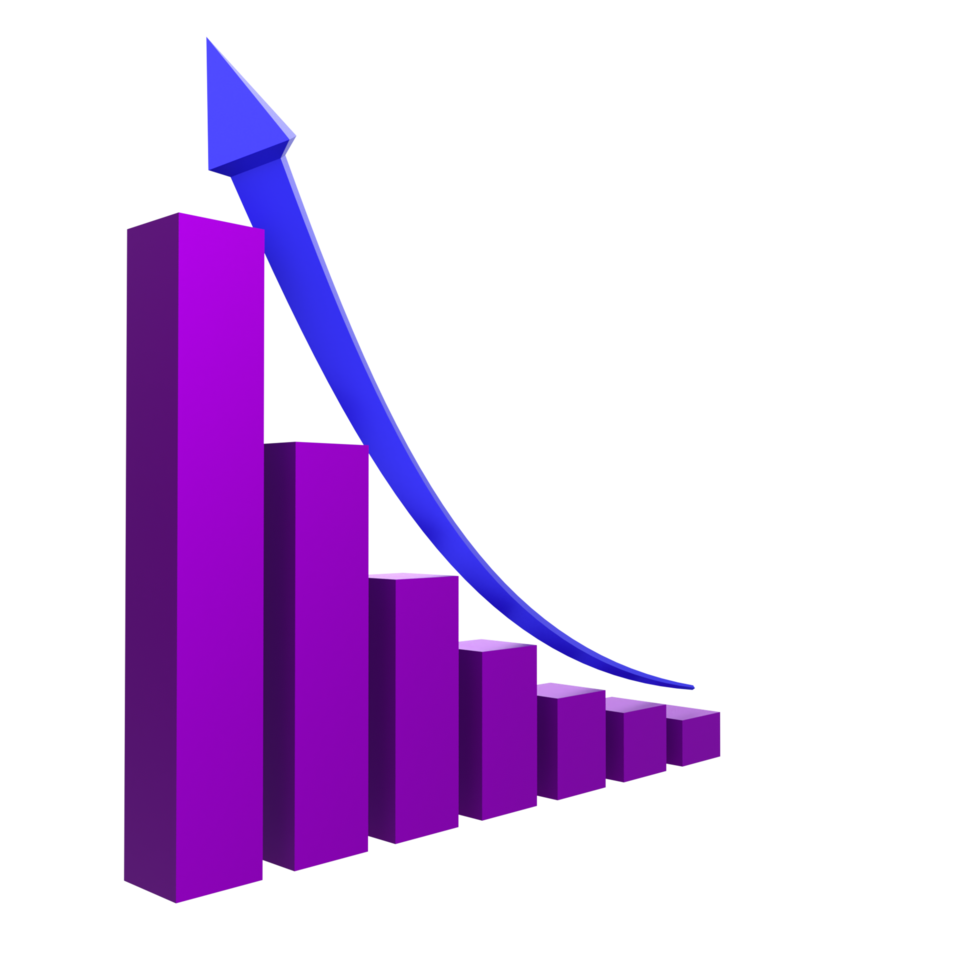 business chart with arrow png