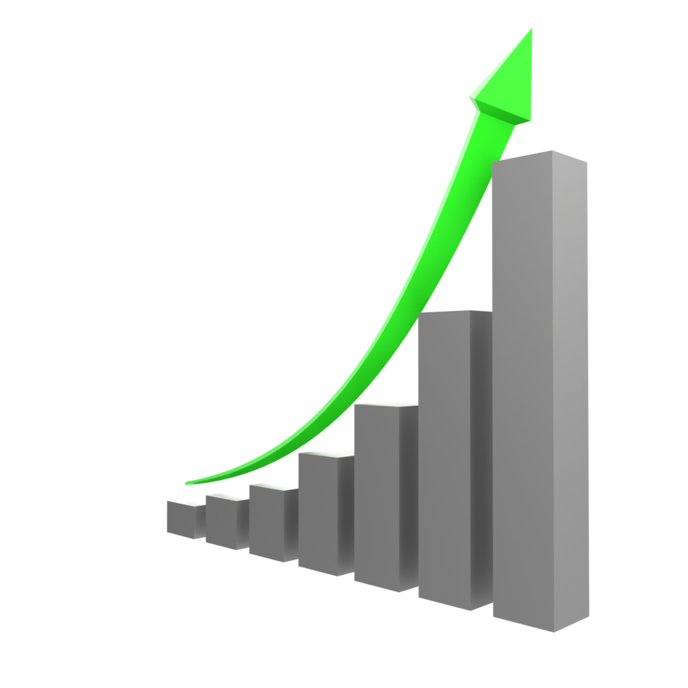 business chart with arrow png