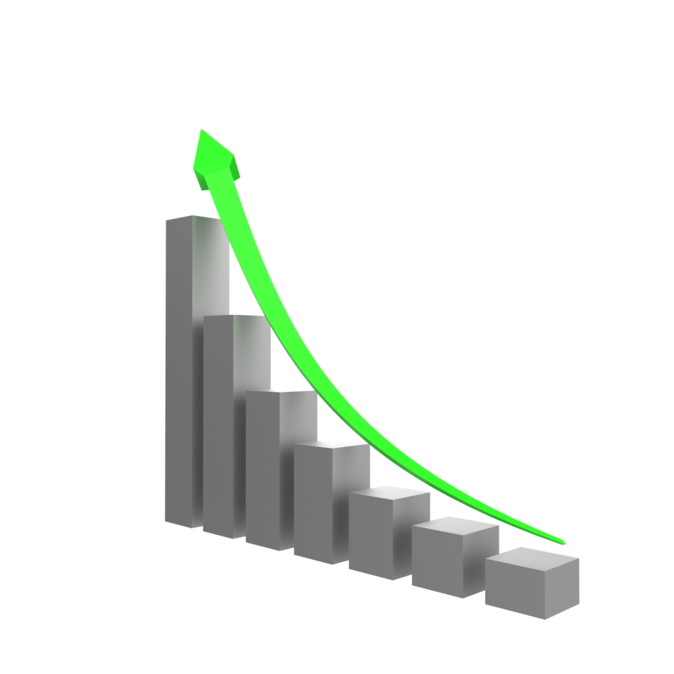 business chart with arrow png