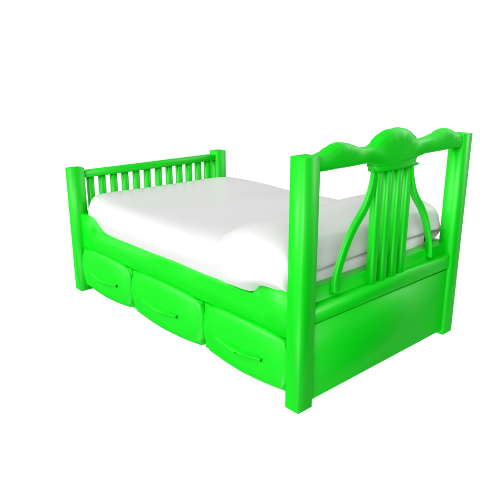 Bed isolated on transparent background png