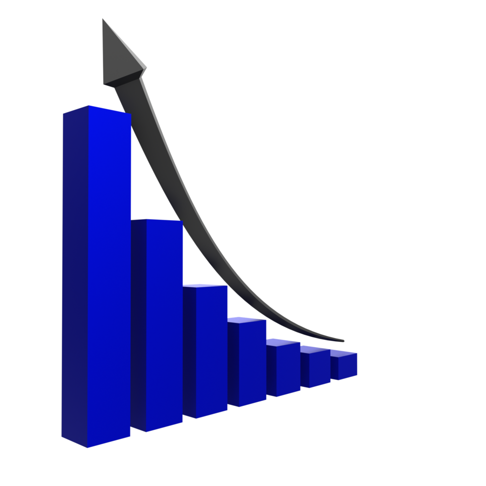 gráfico de negócios com seta png