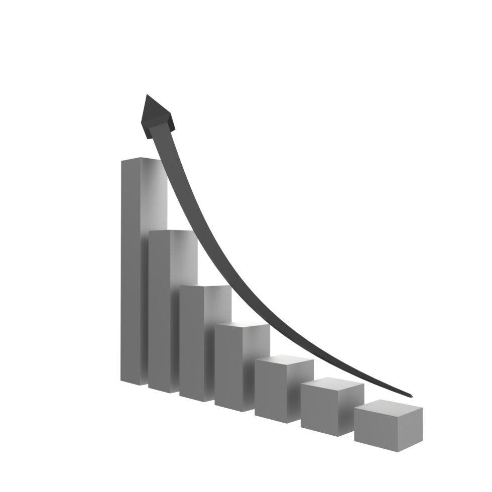 gráfico de negocios con flecha png