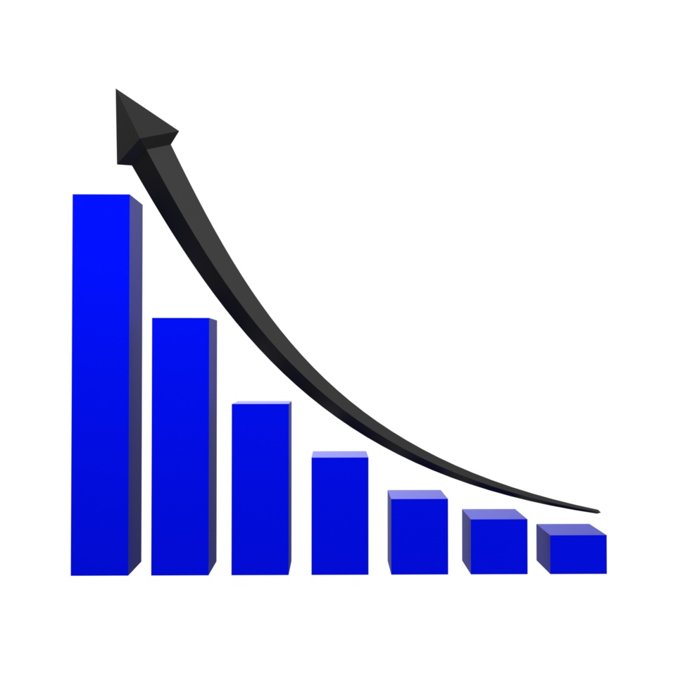 gráfico de negócios com seta png