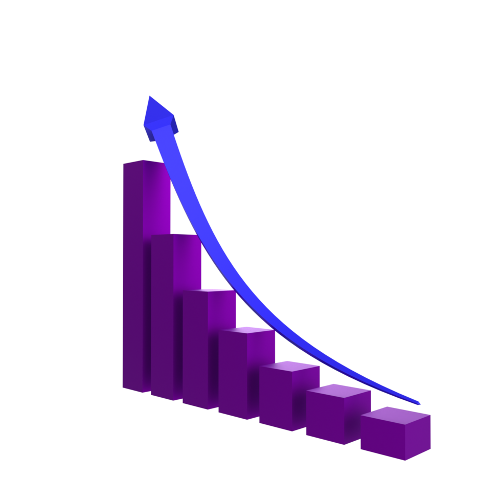 gráfico de negócios com seta png