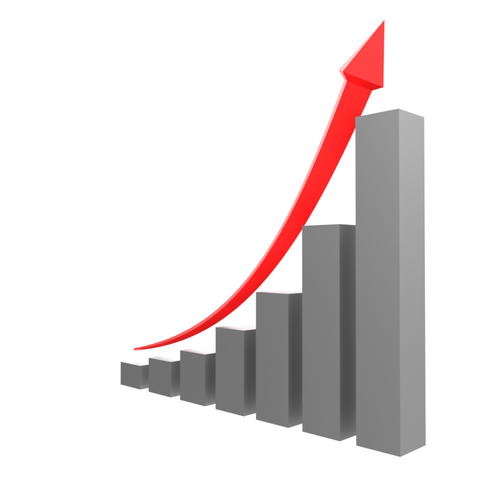 gráfico de negócios com seta png