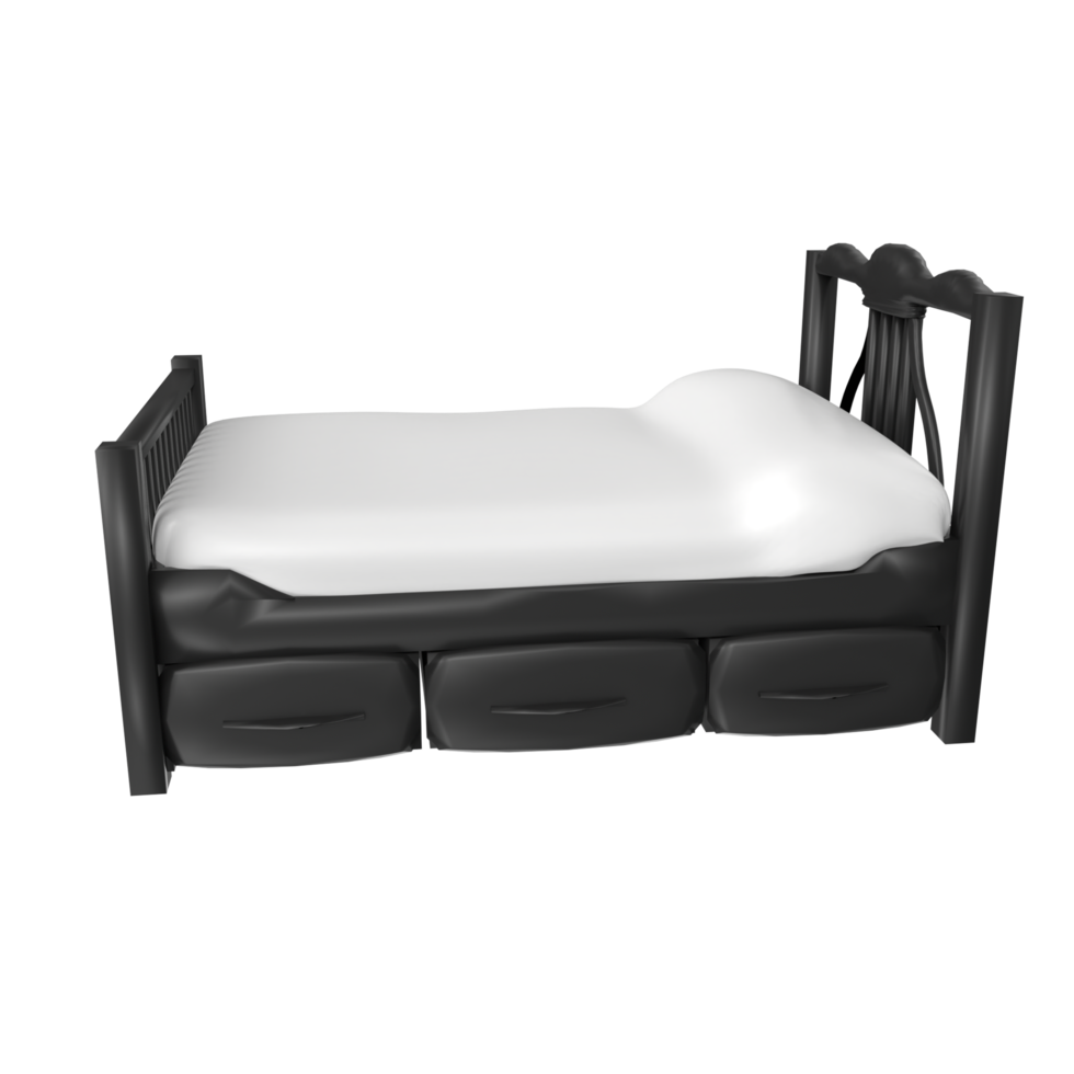 Bed isolated on transparent background png