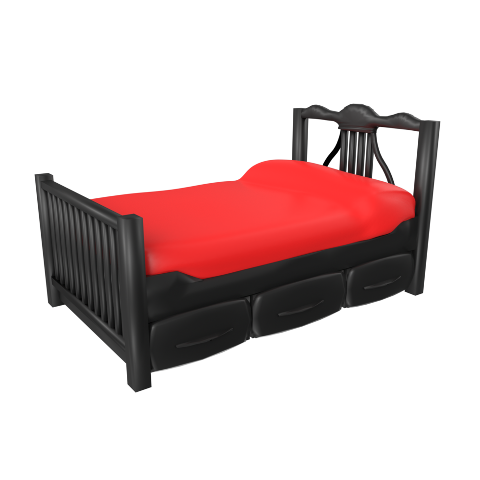 Bed isolated on transparent background png